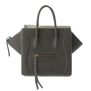 Celine Luggage Phantom Handbag Dark Grey